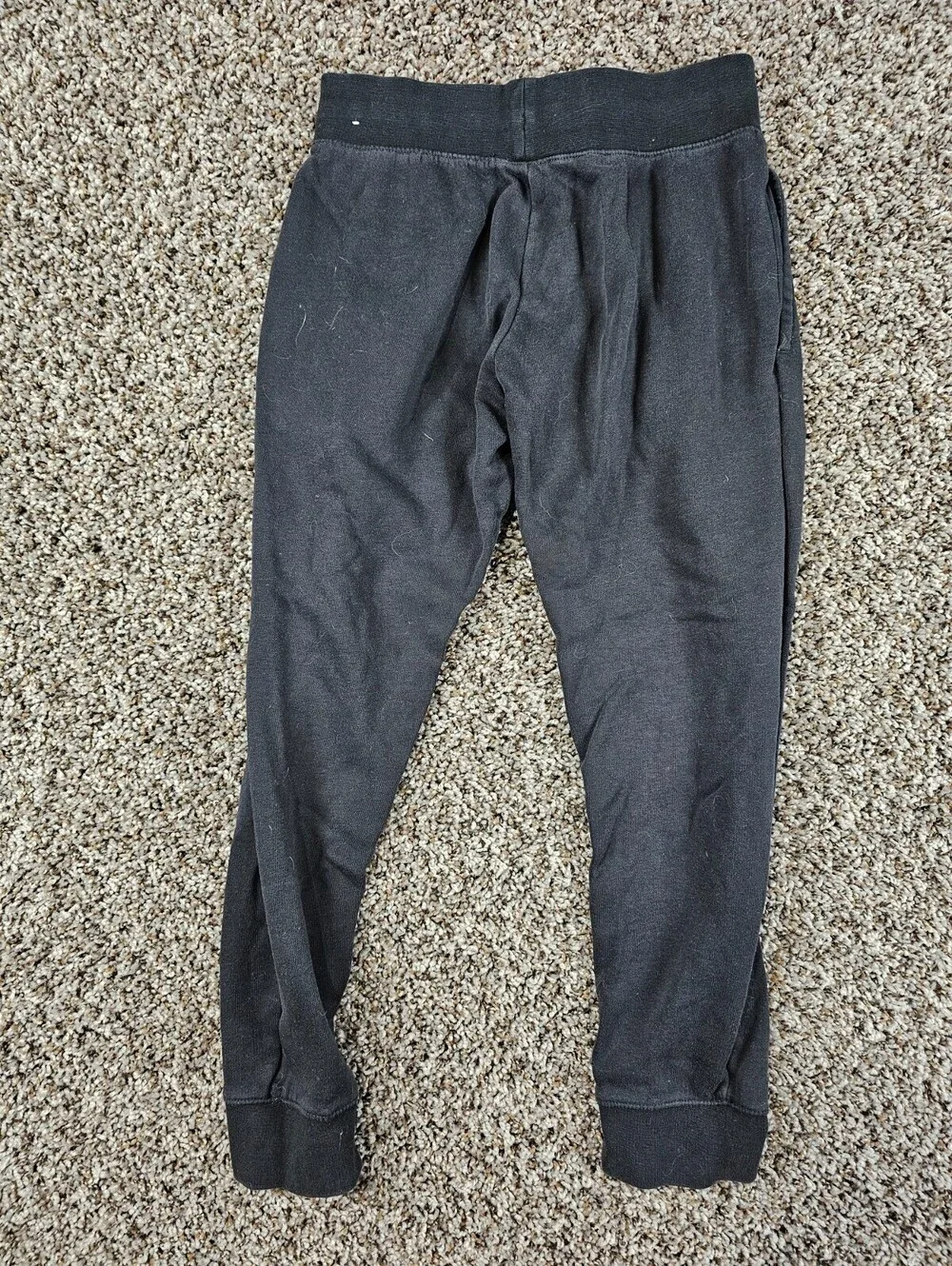 Nike Womens Sz S Classic Jogger Style Sweatpants Black White Mid Rise